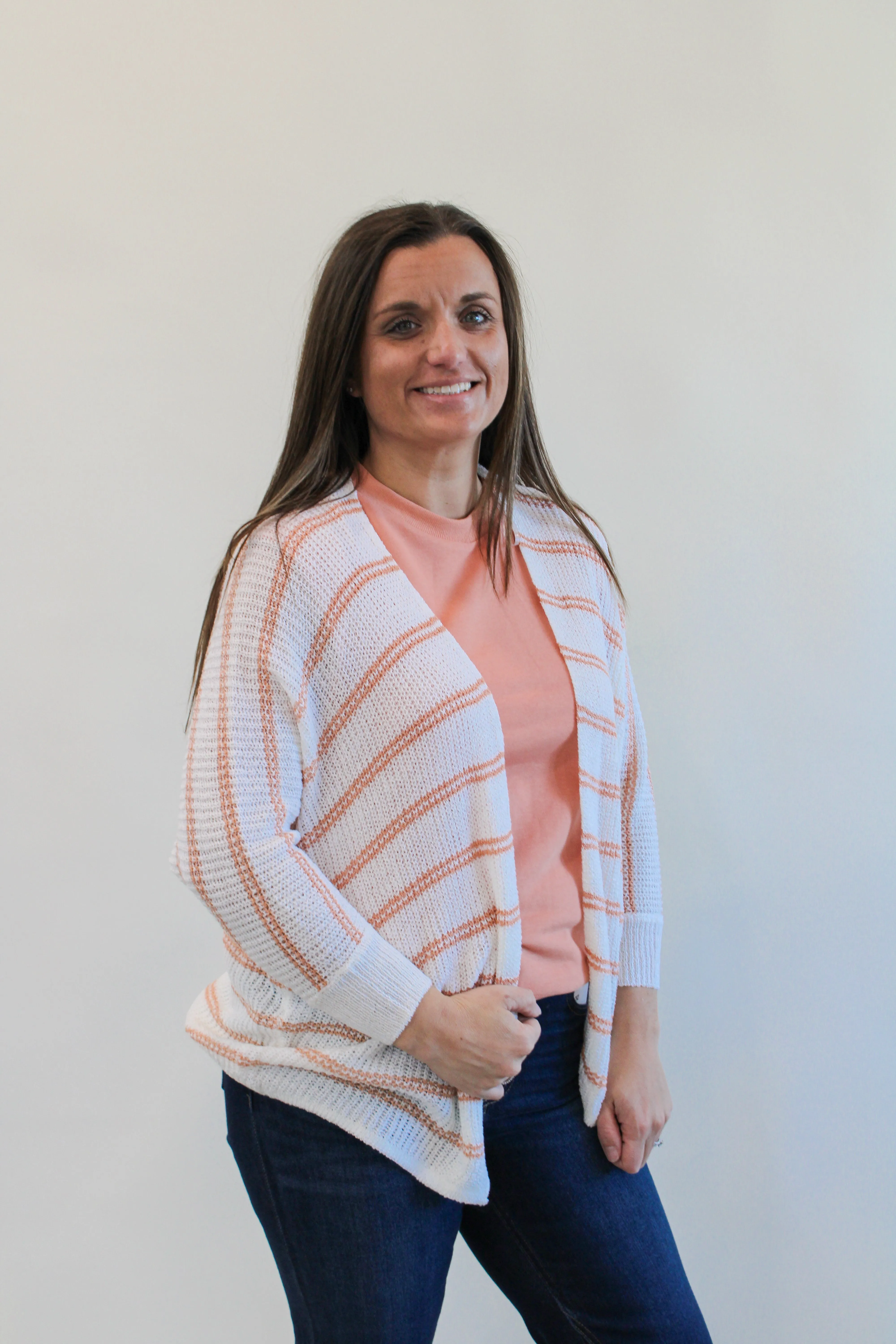 DEANA STRIPE DOLMAN CARDIGAN