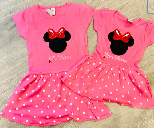 Disney Big And Little Sister Minnie Mouse Dresses