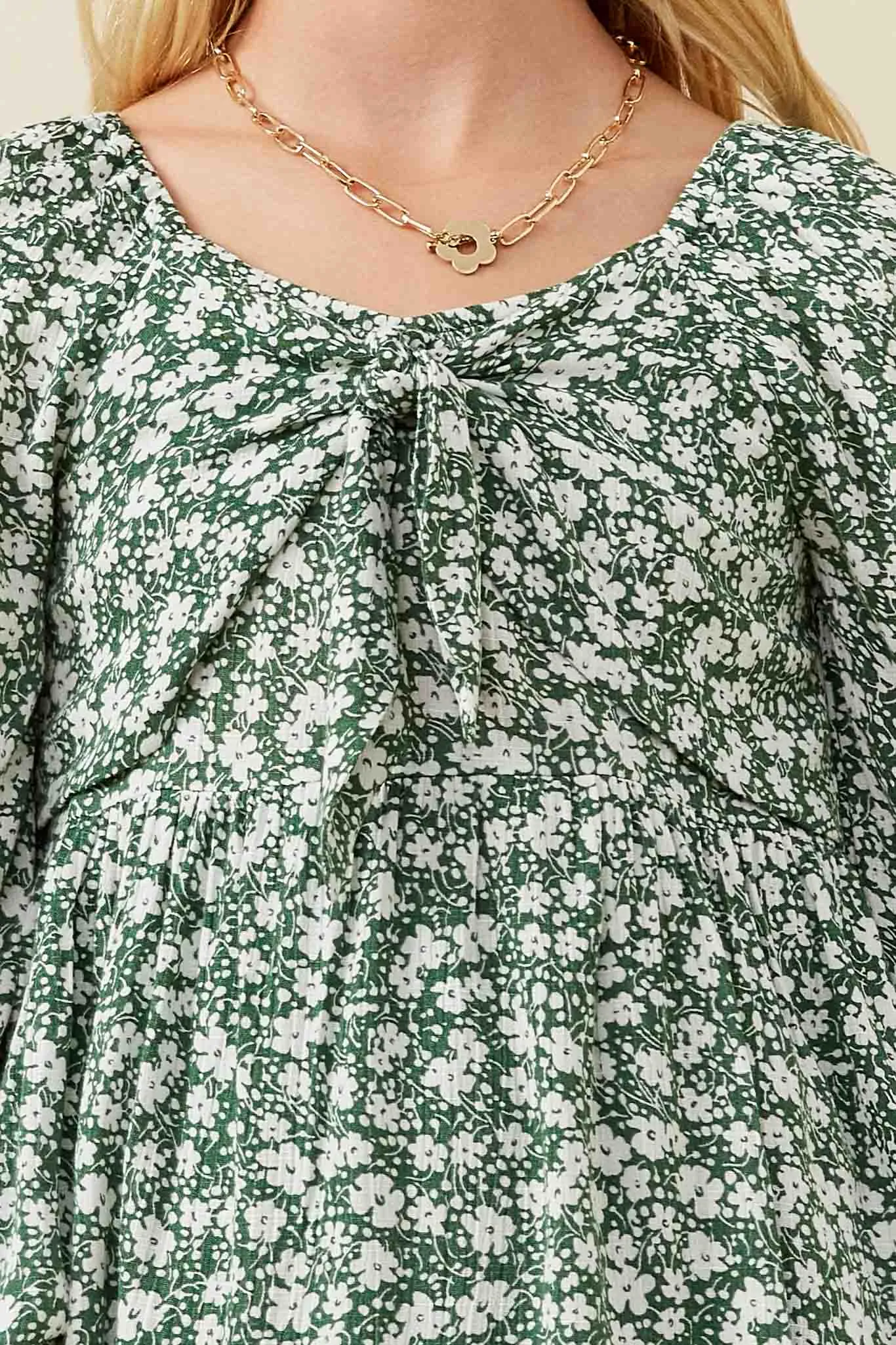 Ditsy Floral Bow Front Dress