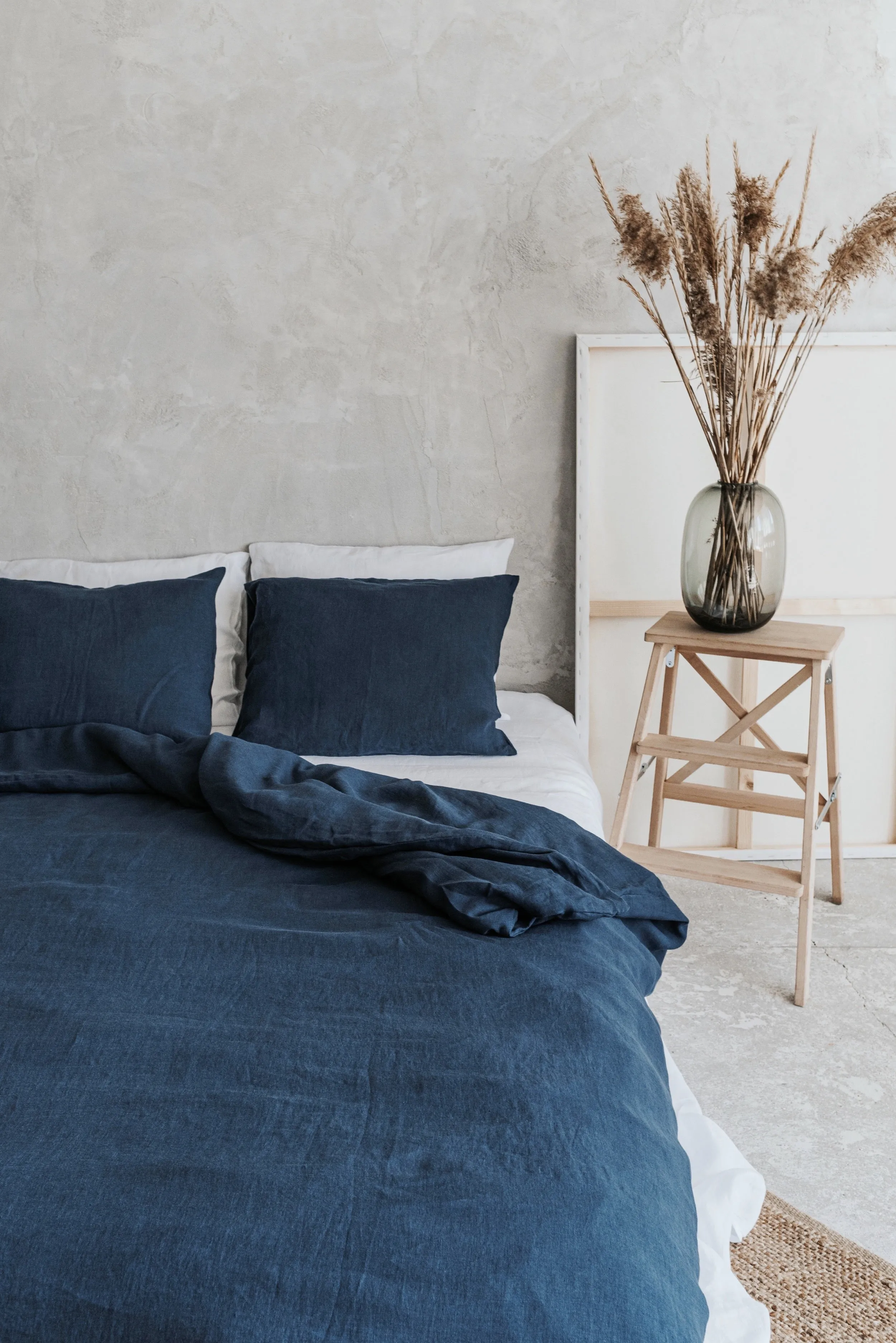Duvet Cover and Pillowcases Set - Dark Blue