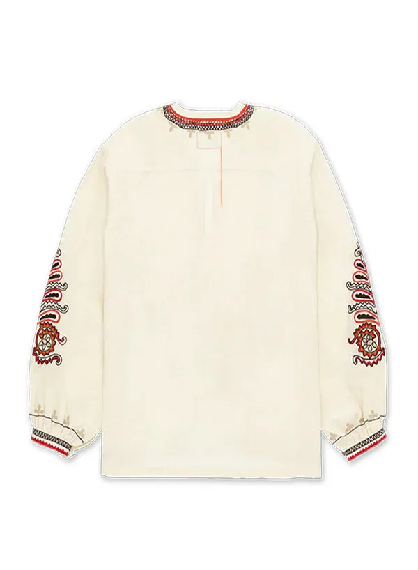 Embroidered Blouse Off White