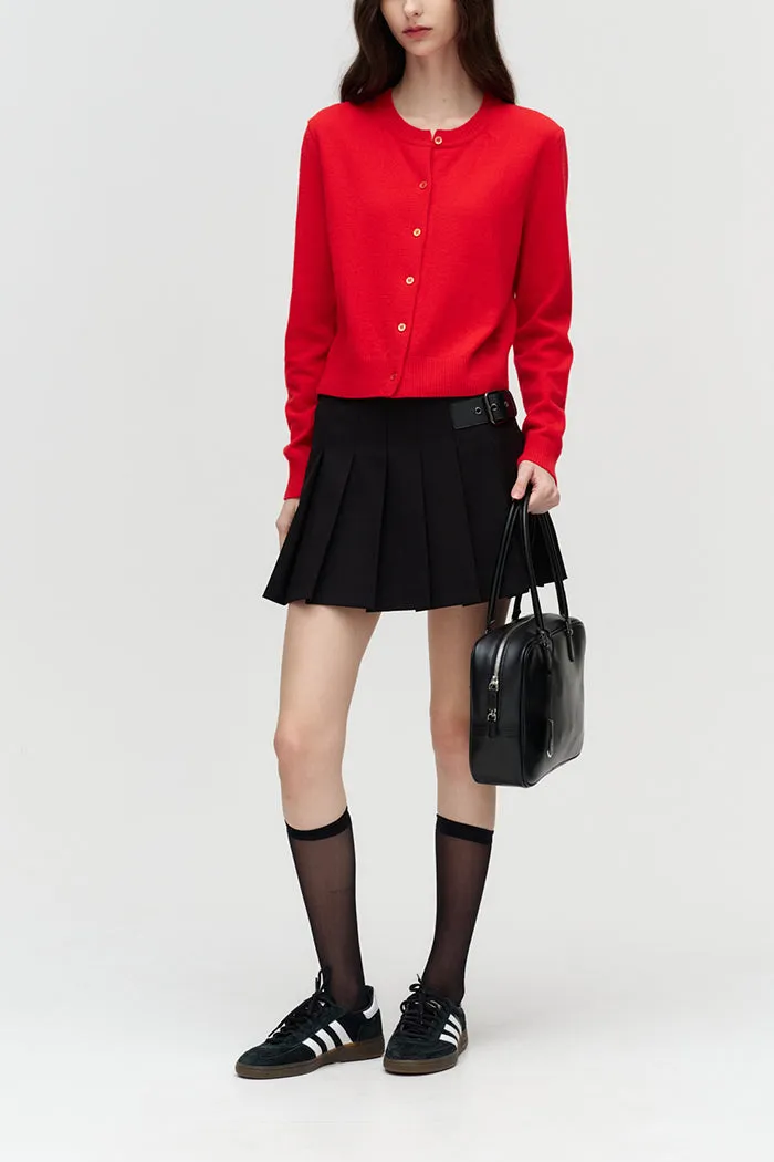 ESSENTIAL CREWNECK KNIT CARDIGAN