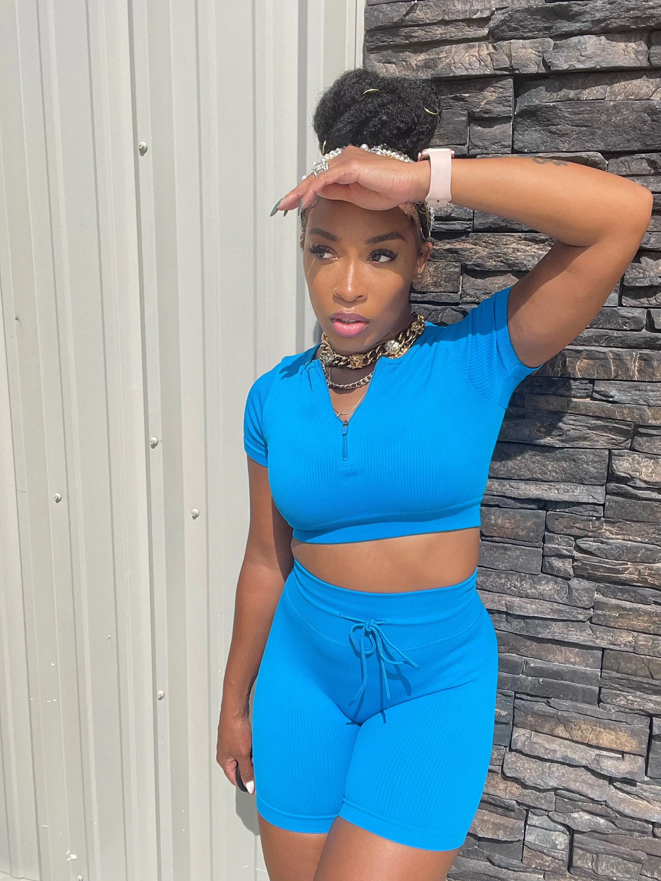Exclusive Short Sets- Smokey Gray
