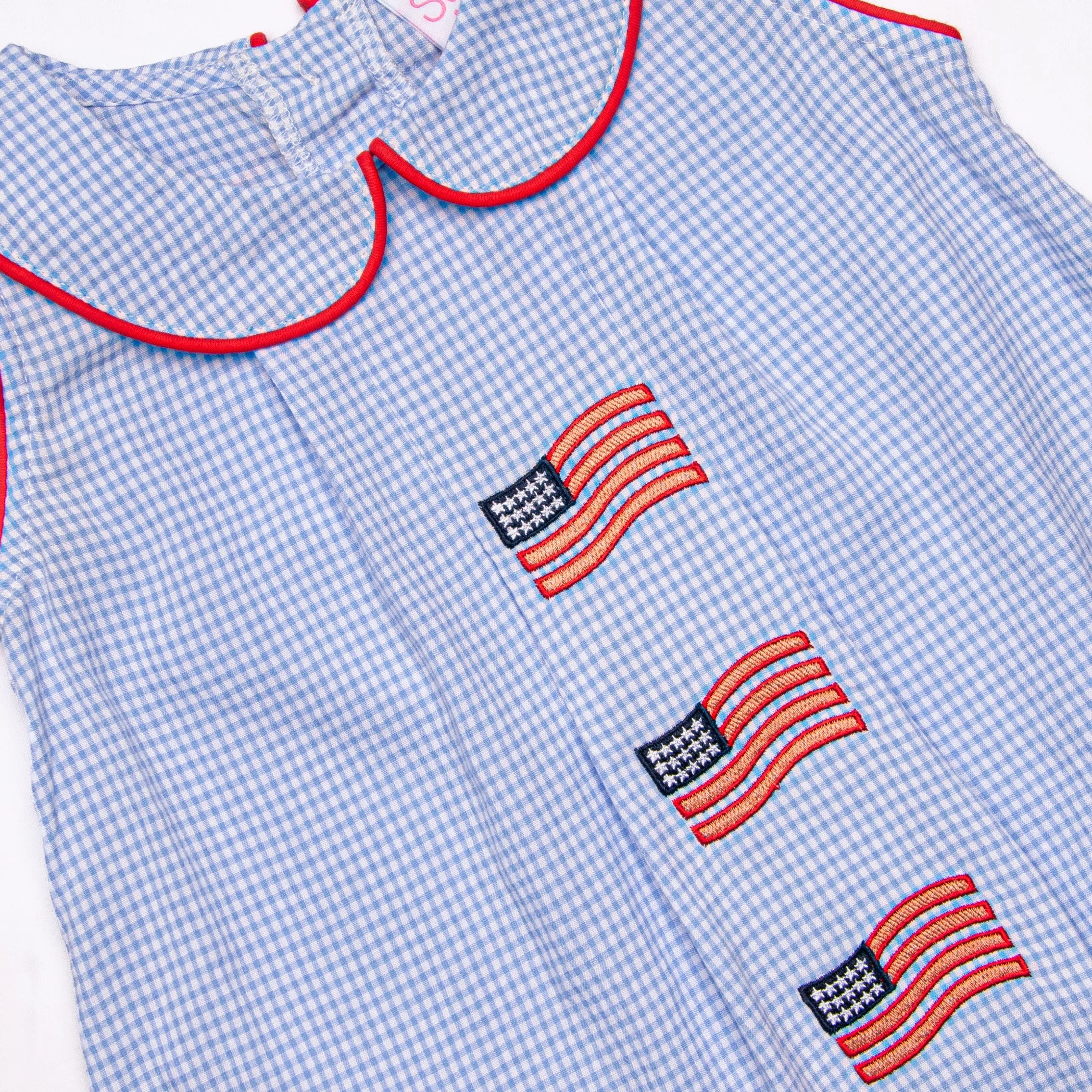 Flags of Freedom Applique Dress, Blue