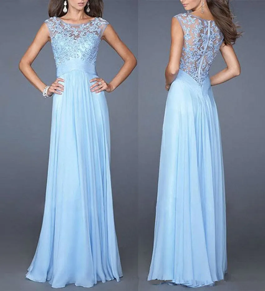 Floor Length Summer Party Dresses Women Maxi Long Lace Hollow Out Chiffon Dress sexy Sleeveless vestidos robe longue femme