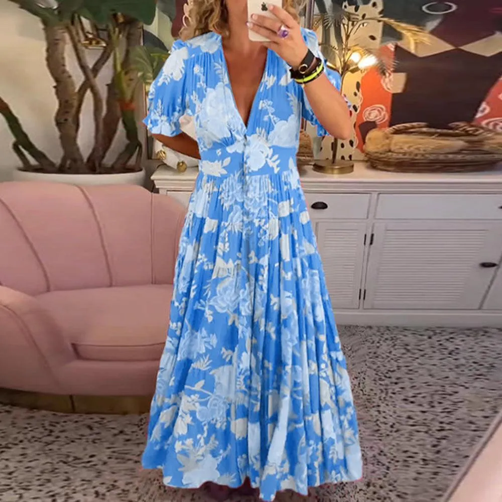 FLORIANA™ - Vibrant Floral Dress
