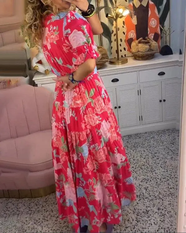 FLORIANA™ - Vibrant Floral Dress