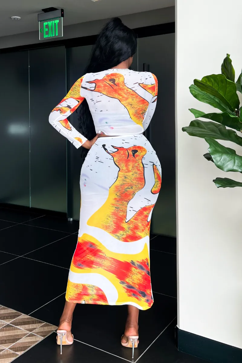 FLOWER BOMB SHEER MIDI | SET