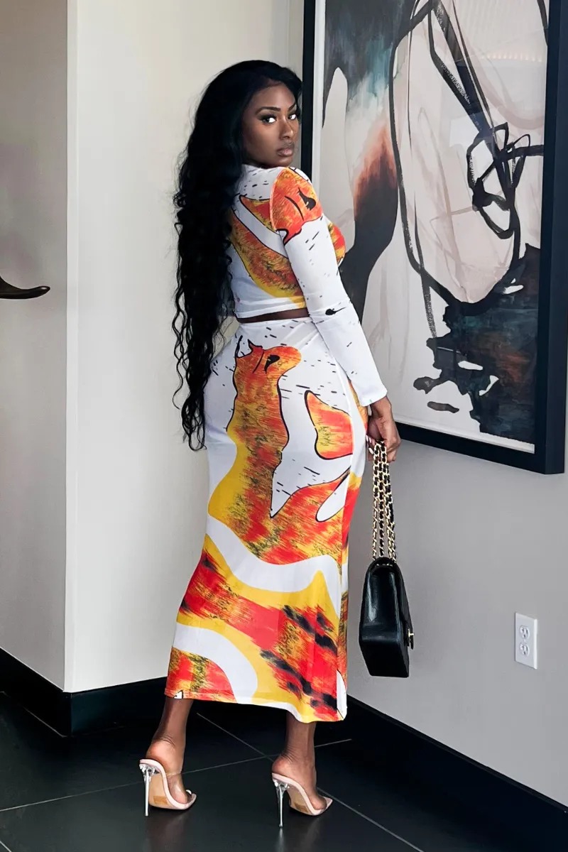 FLOWER BOMB SHEER MIDI | SET