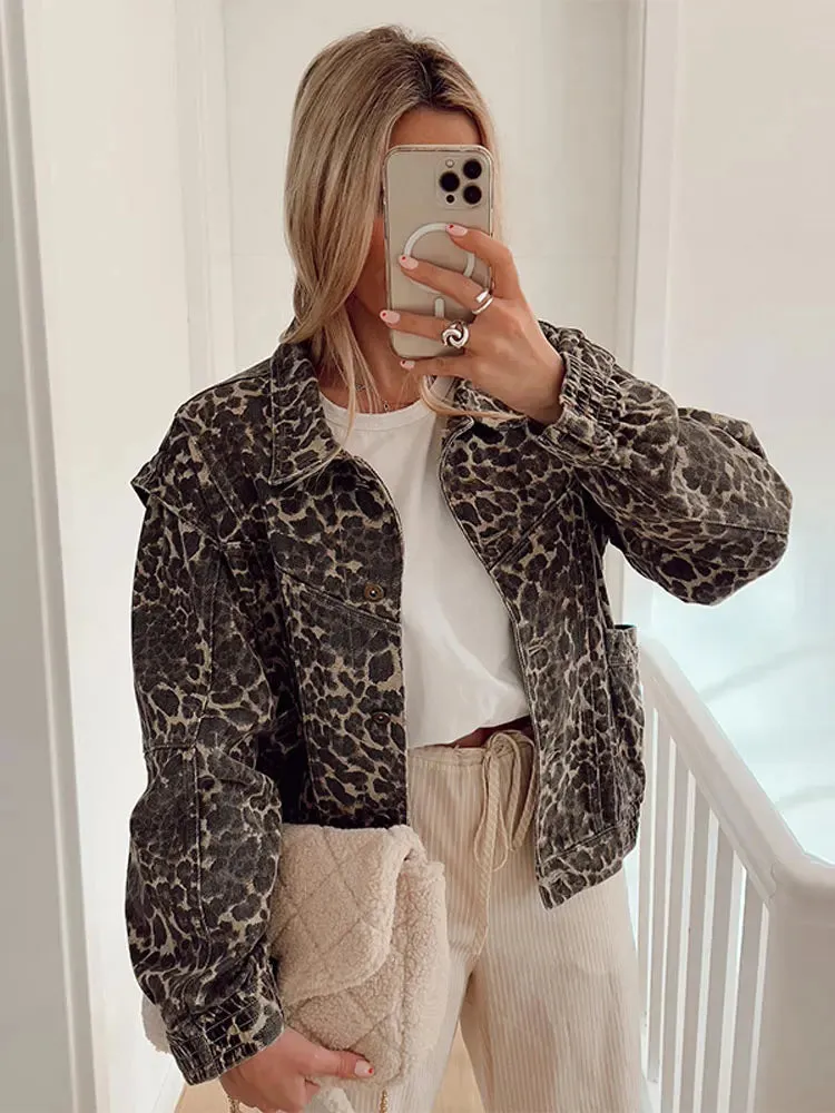 Francesca – Women’s Leopard Animal Print Jacket