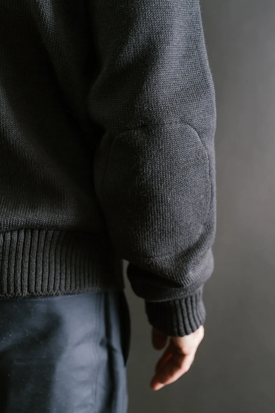 Full Zip Moto Hoodie - Dark Charcoal