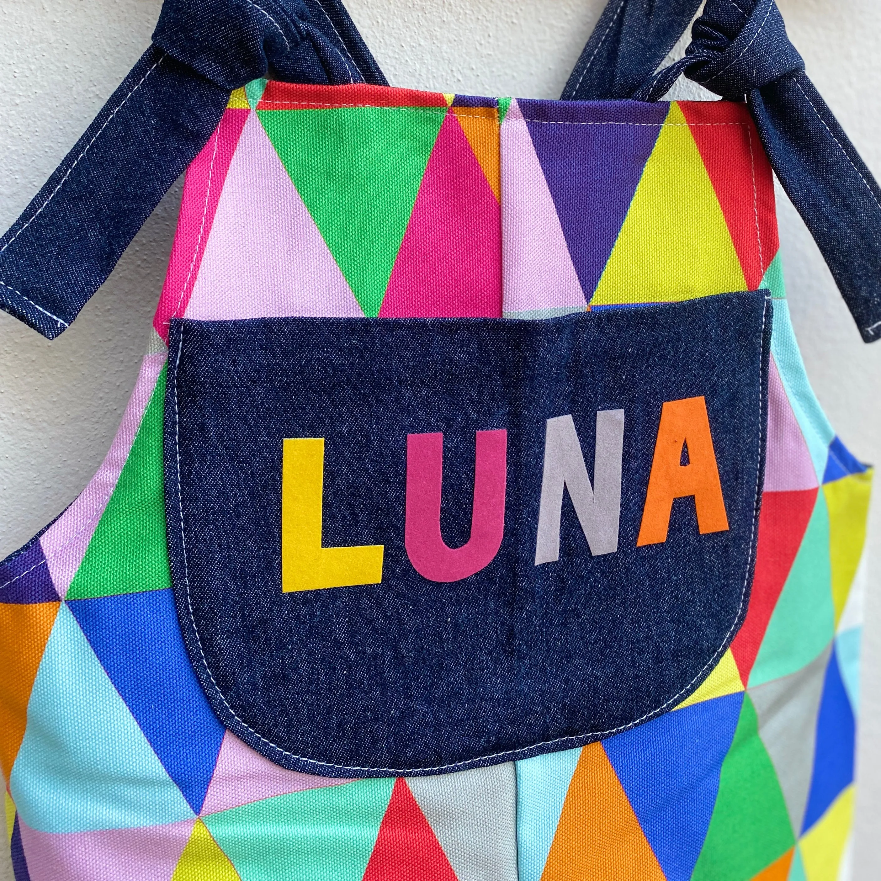 Geometric Personalised Baby Romper