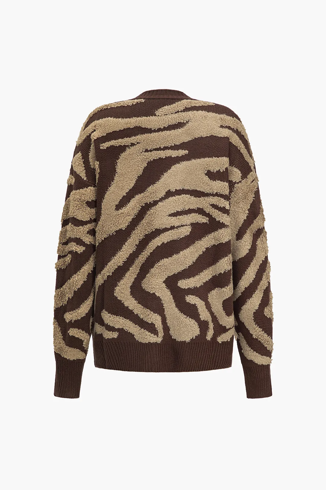 Georgia - Eye-Catching Striped Woman's Sweater Cardigan