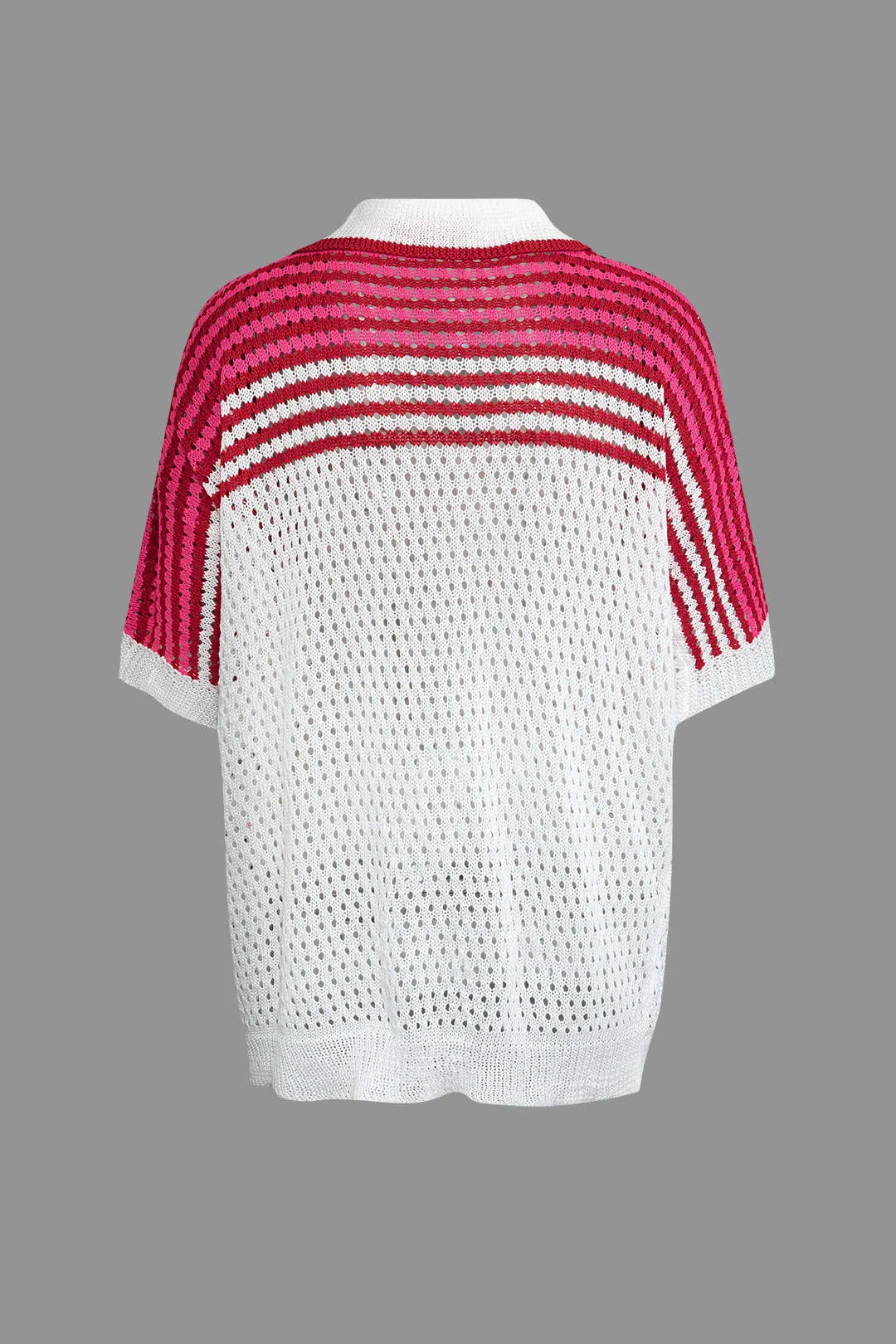 Ginger - Casual Striped Charm Woman's Cardigan and Shorts Set