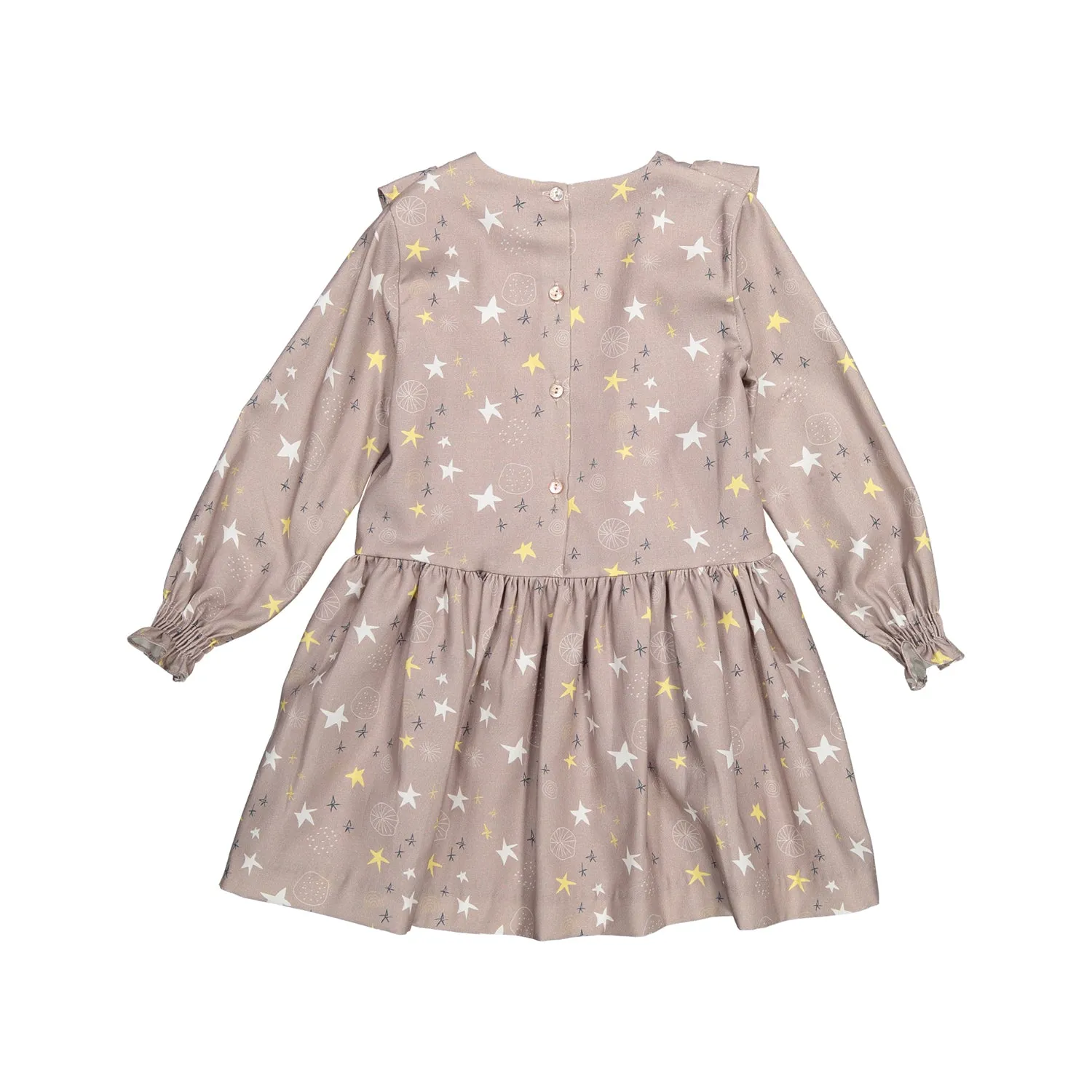 Girls Light Brown Cotton Dress