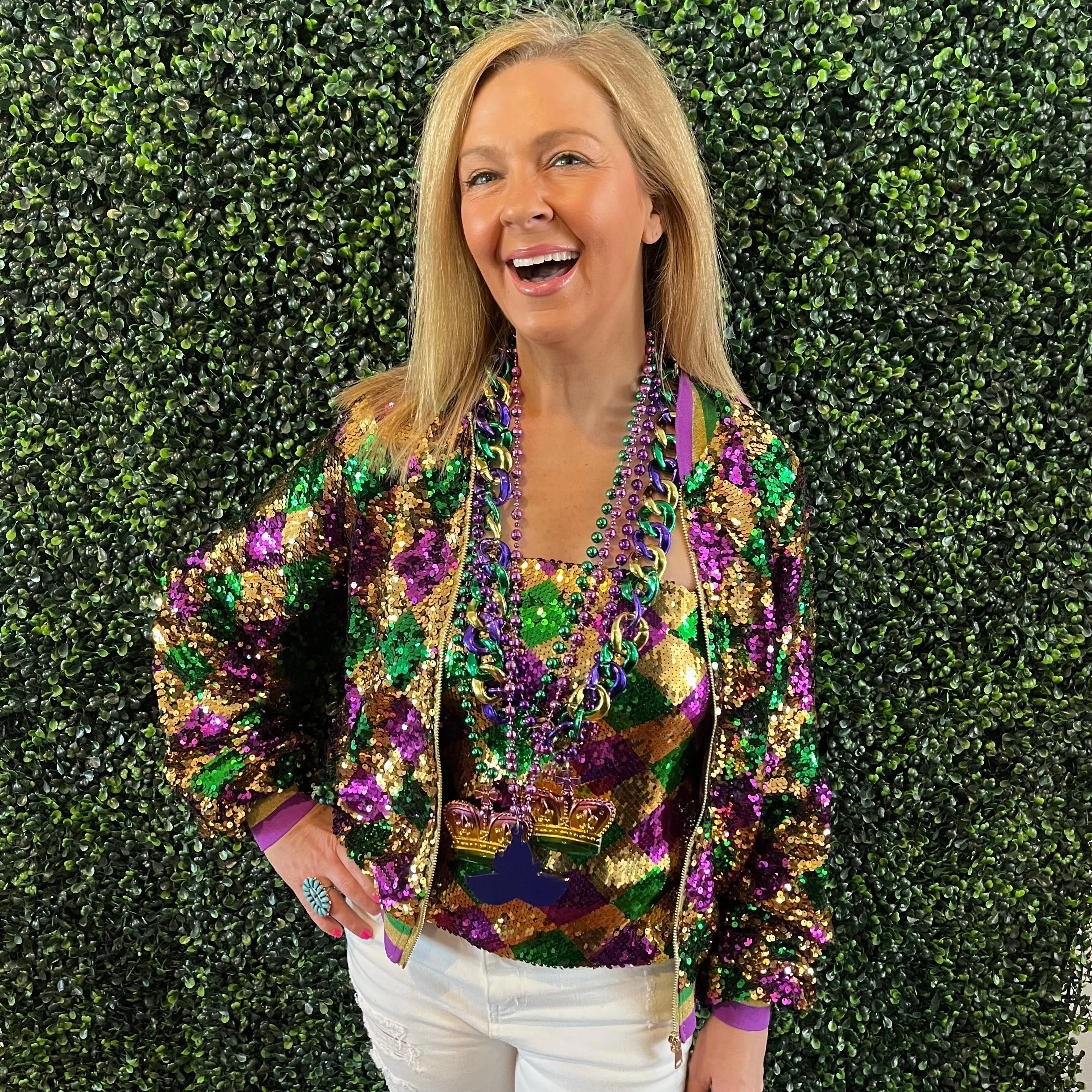 GLEAUX GIRL™ VIXIE Mardi Gras Sequin Jacket