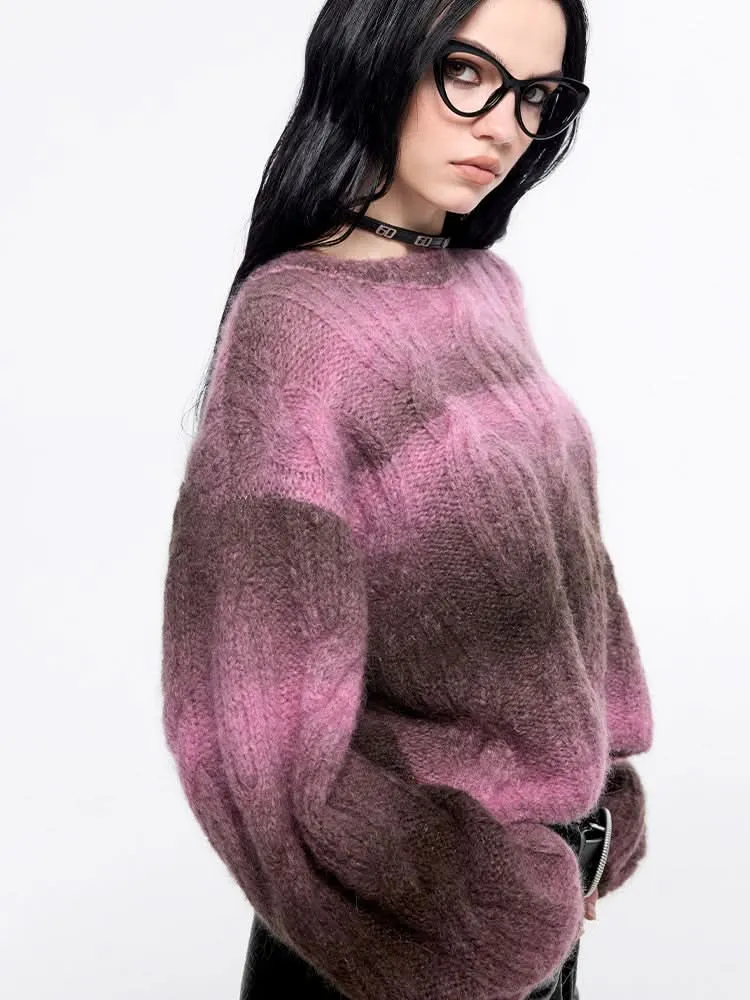 Gradient Cropped Sweater