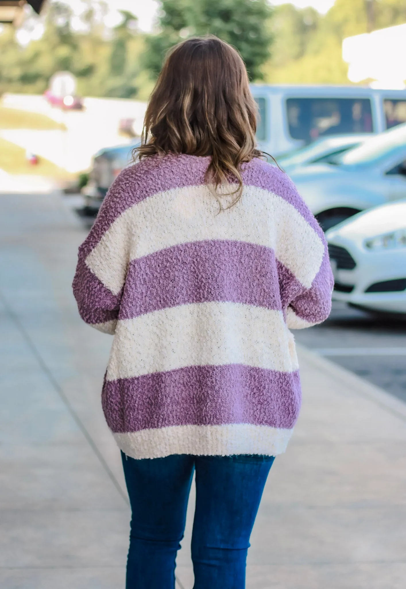 Grape Swirl Cardigan