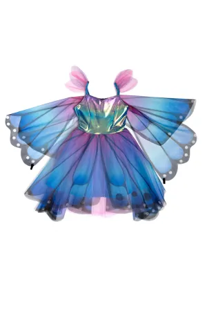 Great Pretenders Butterfly Twirl Dress & Wings, Blue/Purple, Size 3-4