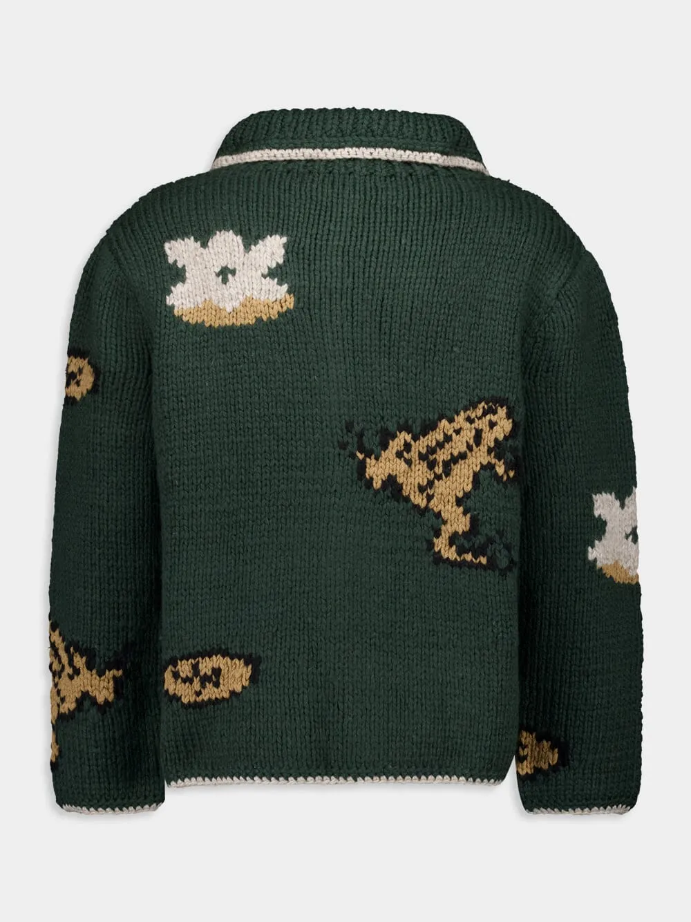 Green Alpaca Bayou Cardigan
