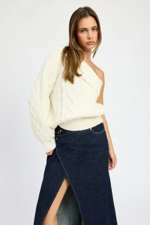 ❤️GYPSY FOX-Emory Park-Oversized One Shoulder Sweater