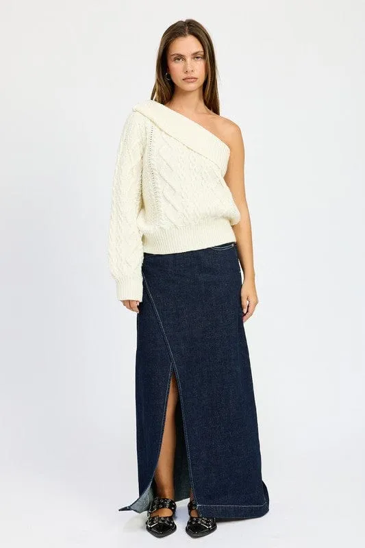 ❤️GYPSY FOX-Emory Park-Oversized One Shoulder Sweater