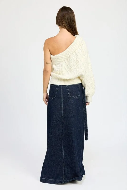 ❤️GYPSY FOX-Emory Park-Oversized One Shoulder Sweater