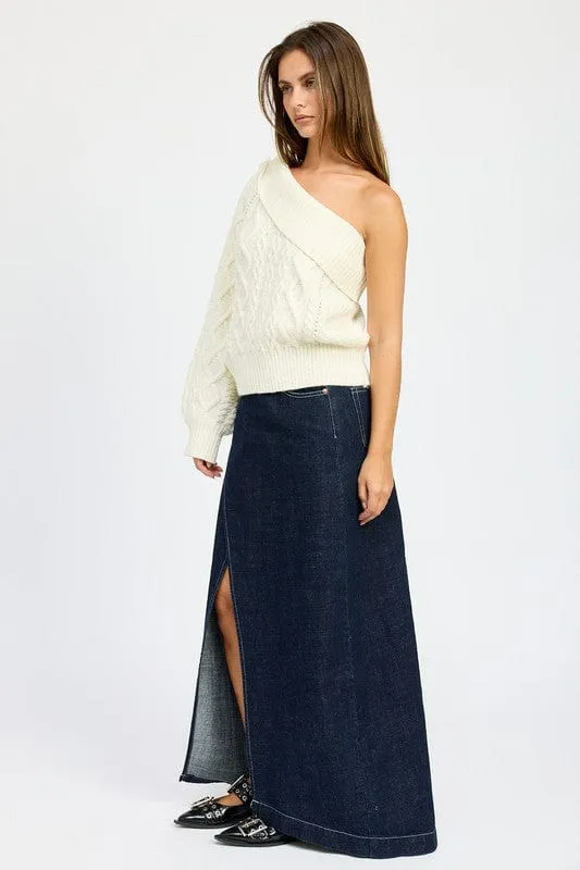 ❤️GYPSY FOX-Emory Park-Oversized One Shoulder Sweater