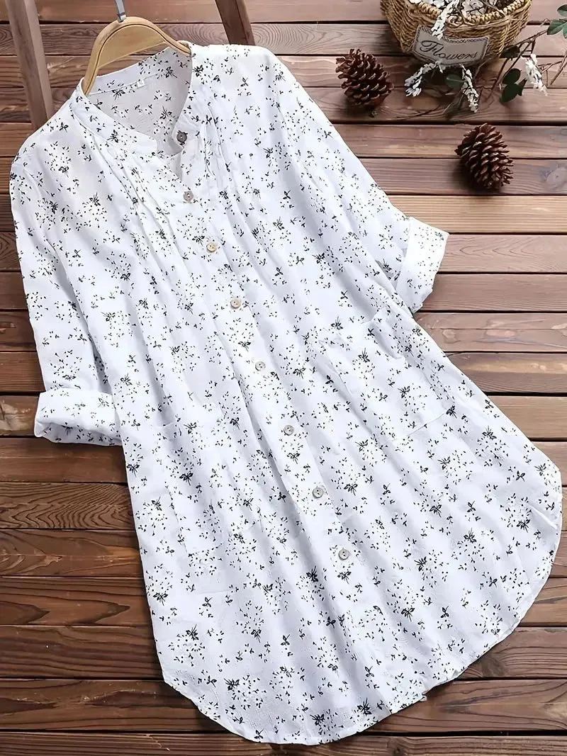 Halina - Chic Floral Pattern Woman's Summer Dress