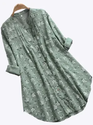 Halina - Chic Floral Pattern Woman's Summer Dress