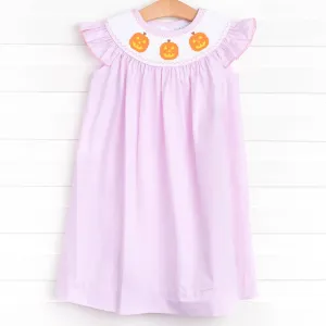 Happy Halloween Smocked Dress, Pink