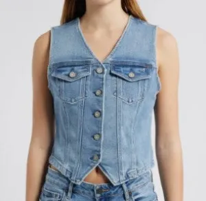 HIDDEN JEANS Rebel Regular Fitted Denim Vest By Hidden Jeans