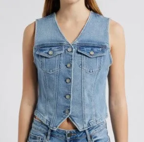 HIDDEN JEANS Rebel Regular Fitted Denim Vest By Hidden Jeans