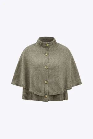 Hope - Knitted Button Short Loose Woman's Cardigan