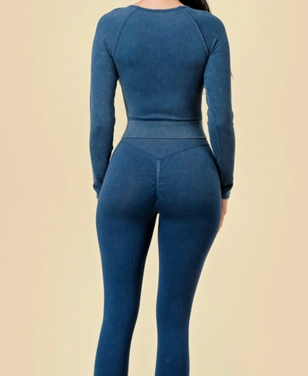 Ianna Seamless Wash Set(Blue)
