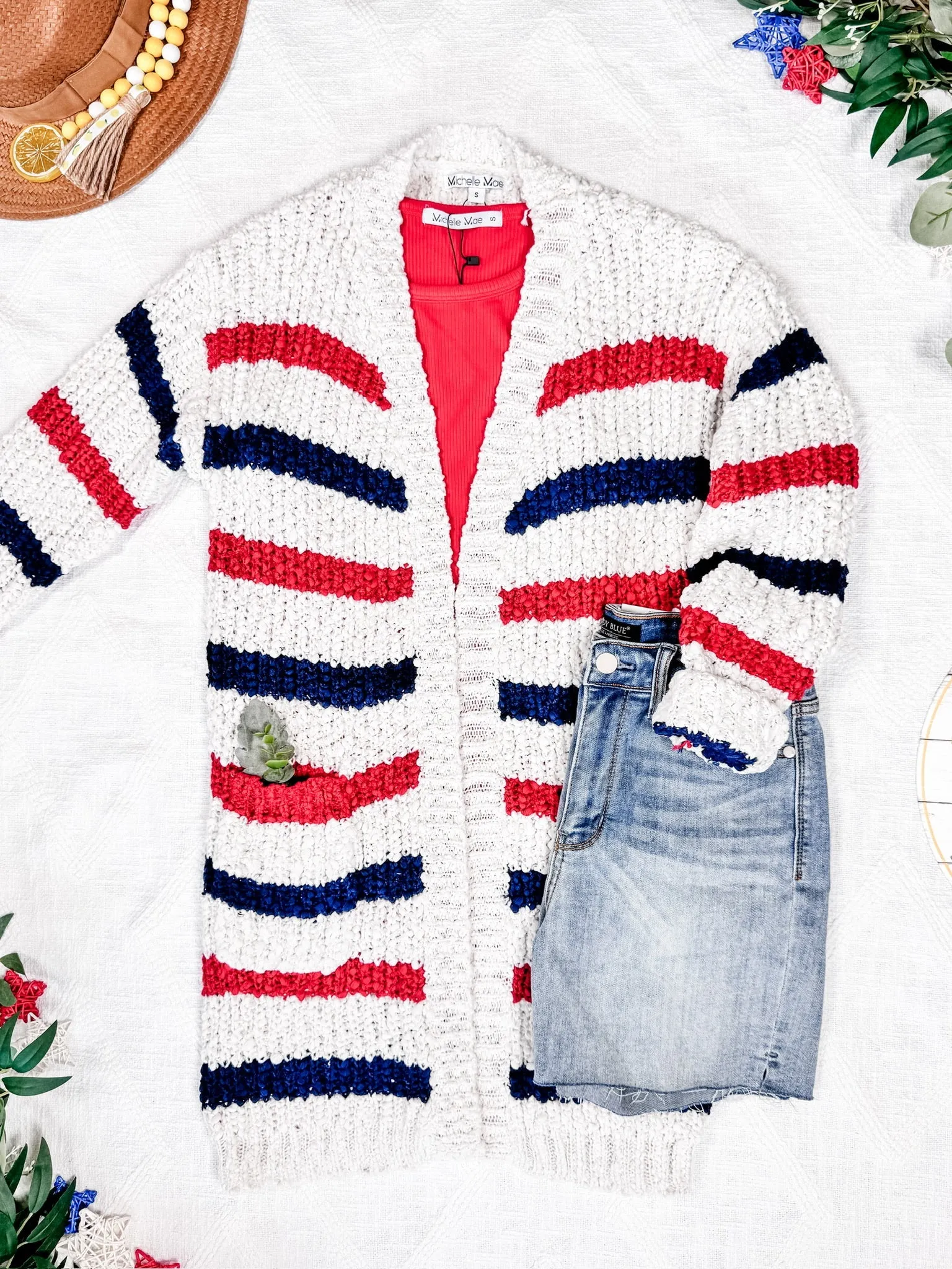 IN STOCK Stripe Cardigan - 4th of July
