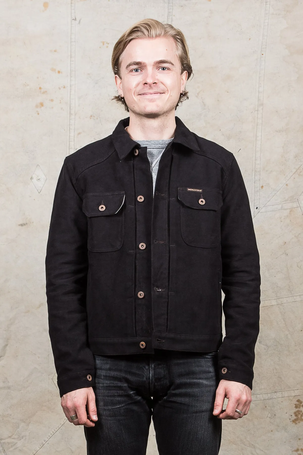 Indigofera Parsons Lodge Jacket Heavy Moleskin Black