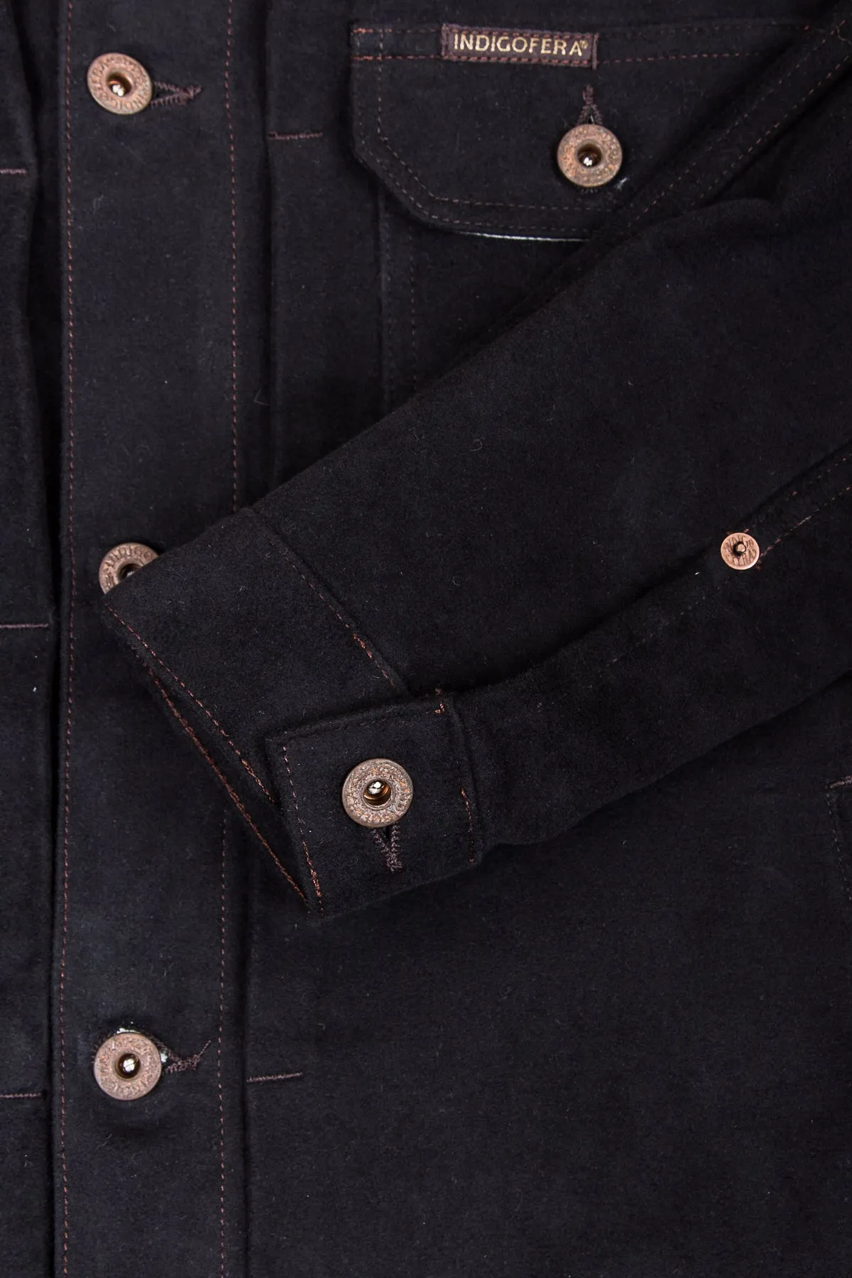 Indigofera Parsons Lodge Jacket Heavy Moleskin Black
