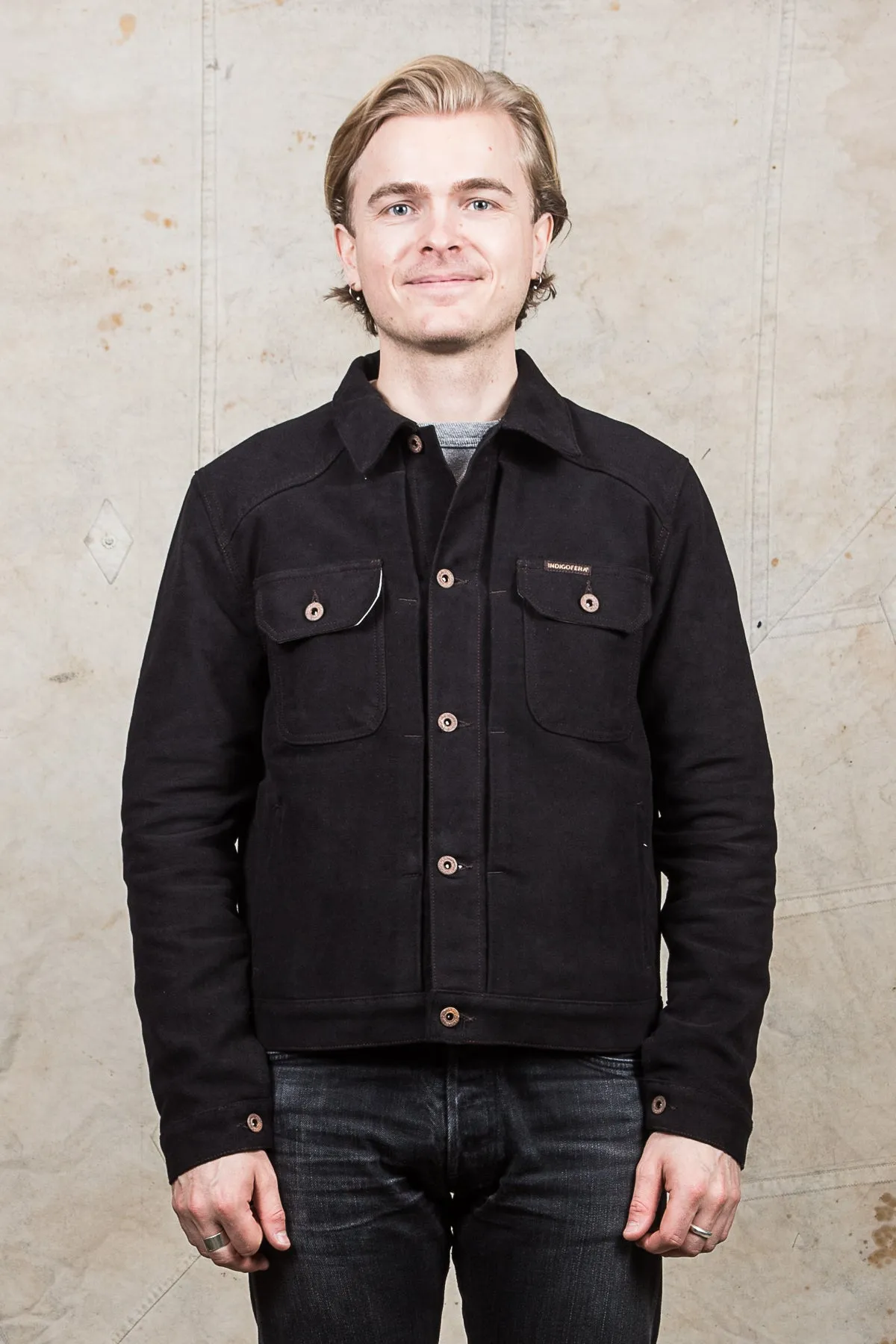 Indigofera Parsons Lodge Jacket Heavy Moleskin Black