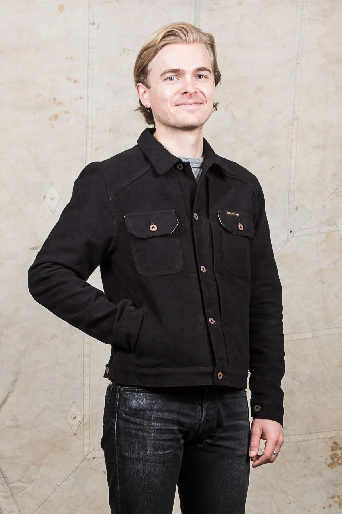 Indigofera Parsons Lodge Jacket Heavy Moleskin Black