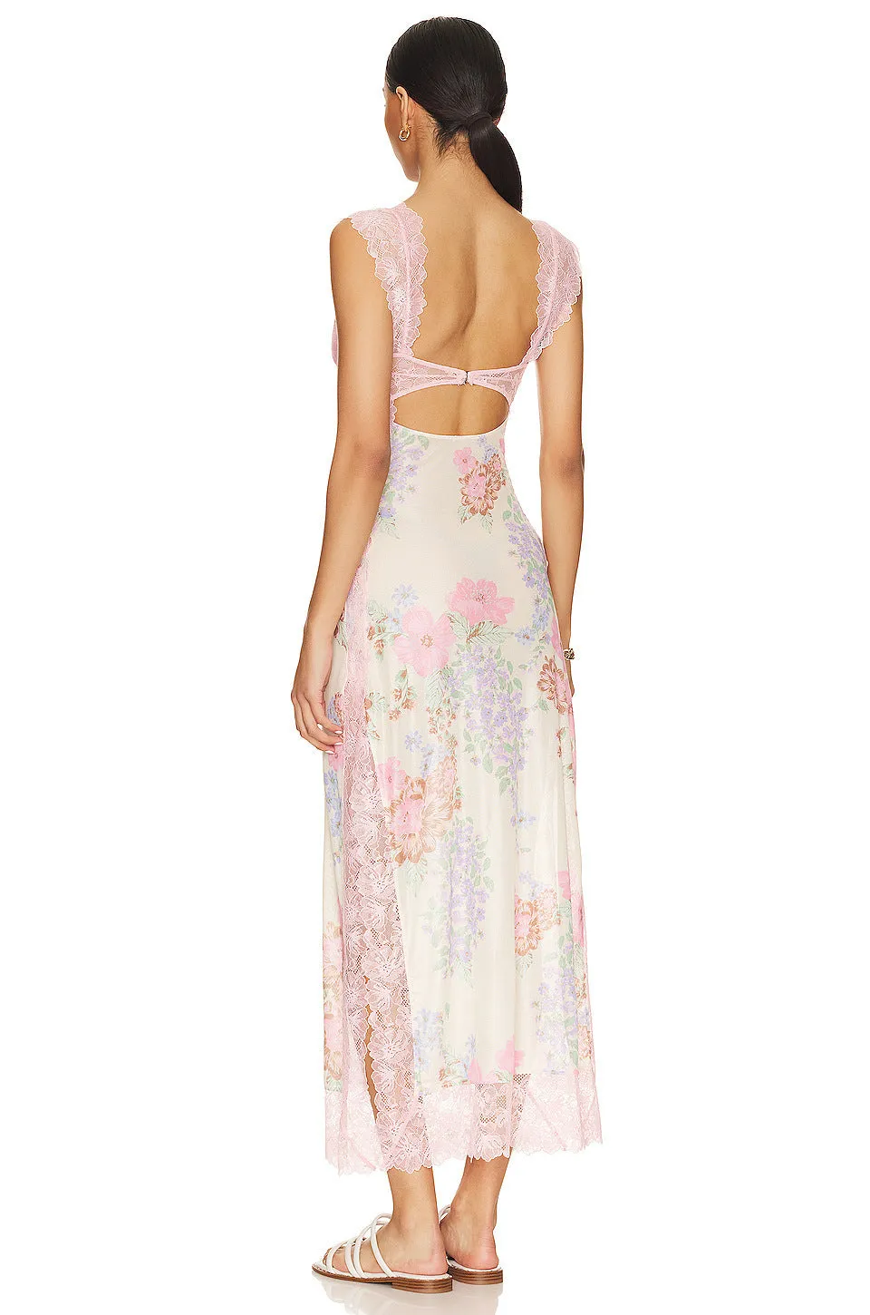 Isabelle – Floral Lace Back-Cutout Summer Dress For Women