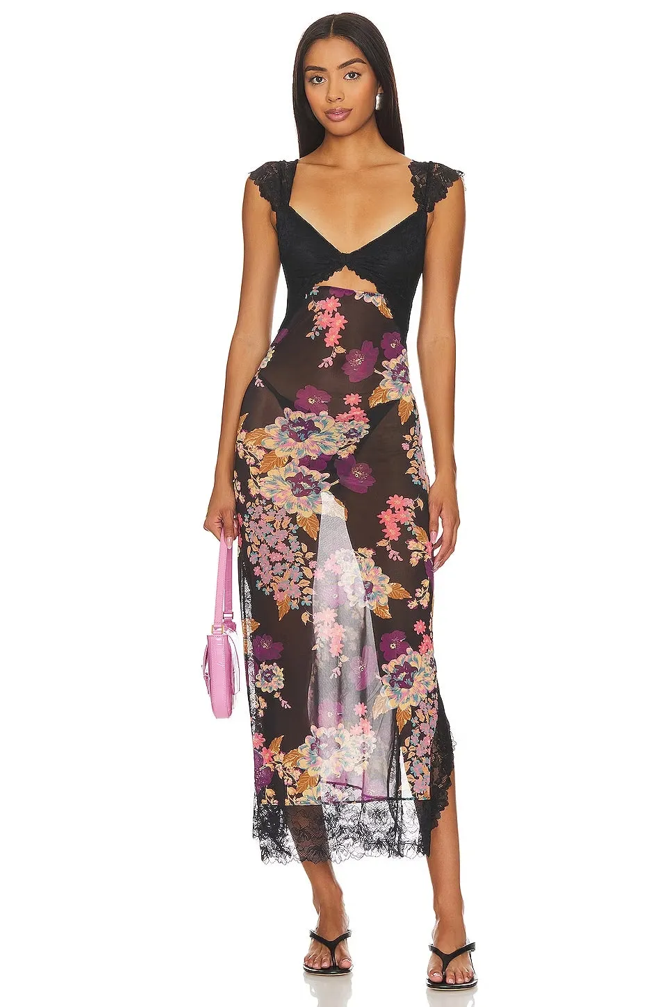 Isabelle – Floral Lace Back-Cutout Summer Dress For Women