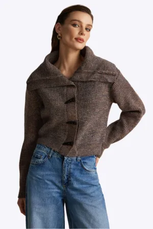 Ivy - Warm and Stylish Woman's Knit Button Cardigan