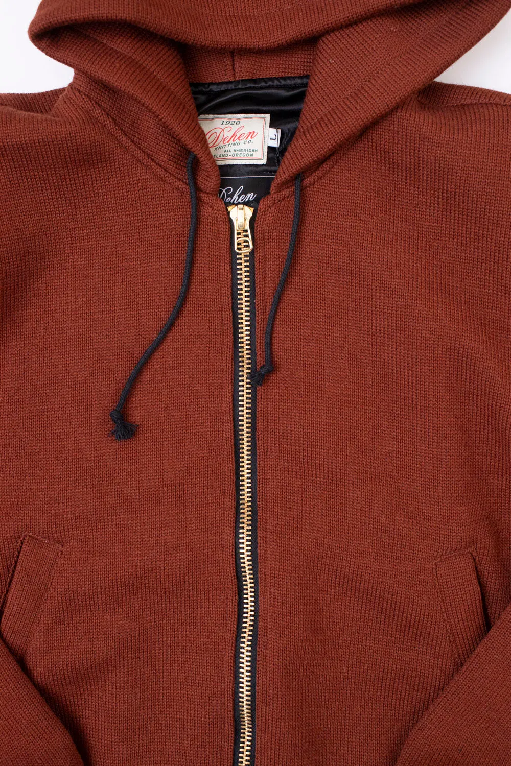 James Dant x Dehen - Full Zip Moto Hoodie - Tobacco