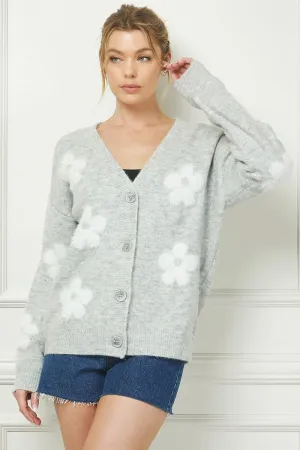 Jess Floral Textured Cardigan