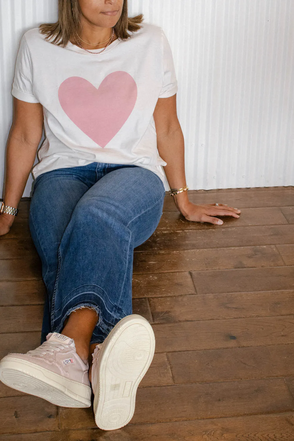 Joseph   Sue - Have a Heart T-Shirt (Vintage White/Pink)