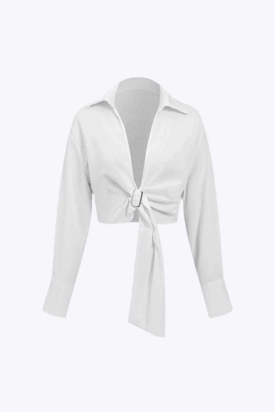 Kaia - Timeless Solid Design Woman's Long Sleeve Shirt