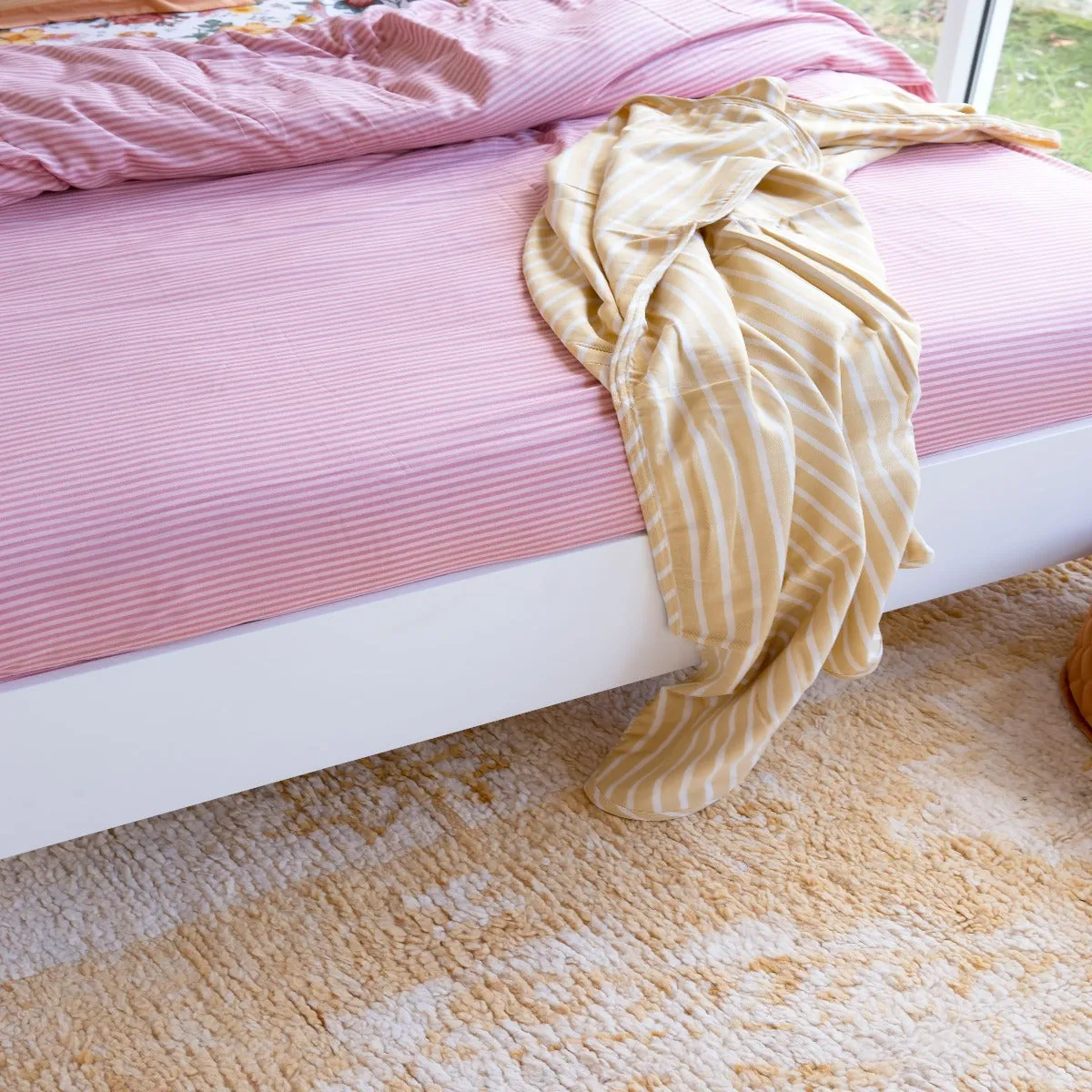 Kids Bunk Quilt and Sham - Rosie Pink Pinstripe