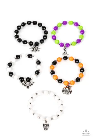 Kids' Starlet Shimmer Halloween Charm Stretchy Bracelet Set