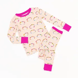Kiki   Lulu In My Bestie Era Ribbed Friendship Bracelet Toddler Kids Bamboo Pajamas